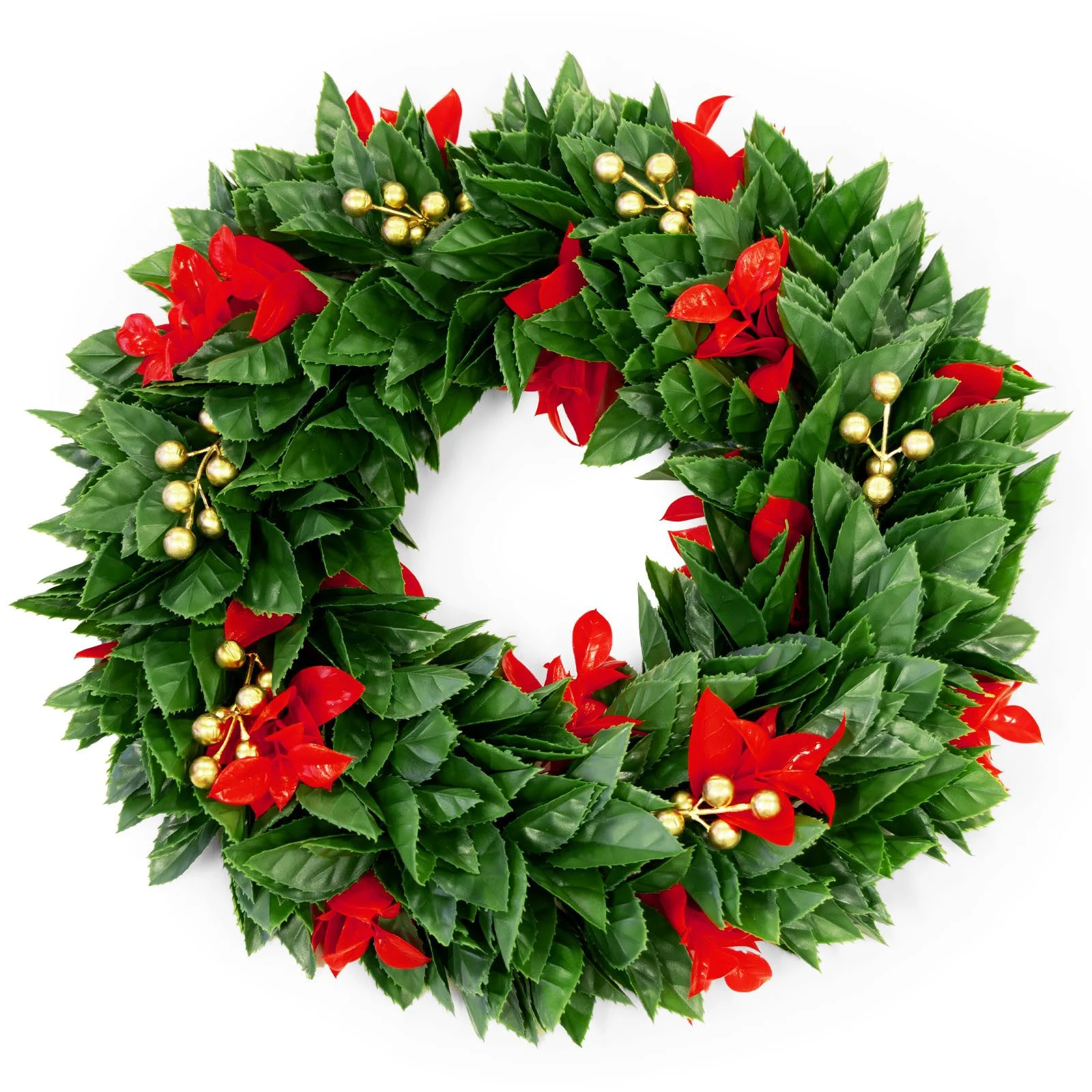 Weihnachtskranz „Crimson“ – 45 cm, Festliche Eleganz für Türen, Wände & Fenster